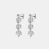 925 Sterling Silver Moissanite Leaf Earrings