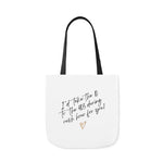 Rush Hour For You Canvas Tote Bag w/ White, Black, or Beige Straps