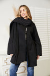 HEYSON Open Front Cardigan with Scarf Design