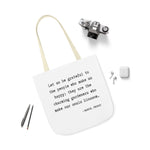 Let Us Be Grateful- Proust Canvas Tote Bag, 3-Color Strap Options