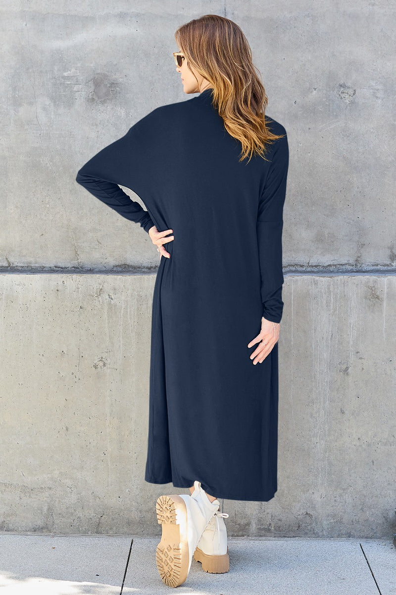 Basic Bae Open Front Long Sleeve Cover Up