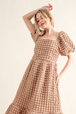 And The Why Square Neck Puff Sleeve Dress