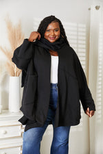 HEYSON Open Front Cardigan with Scarf Design