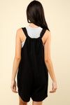 VERY J Tie Shoulder Front Pocket Romper