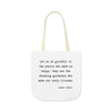 Let Us Be Grateful- Proust Canvas Tote Bag, 3-Color Strap Options