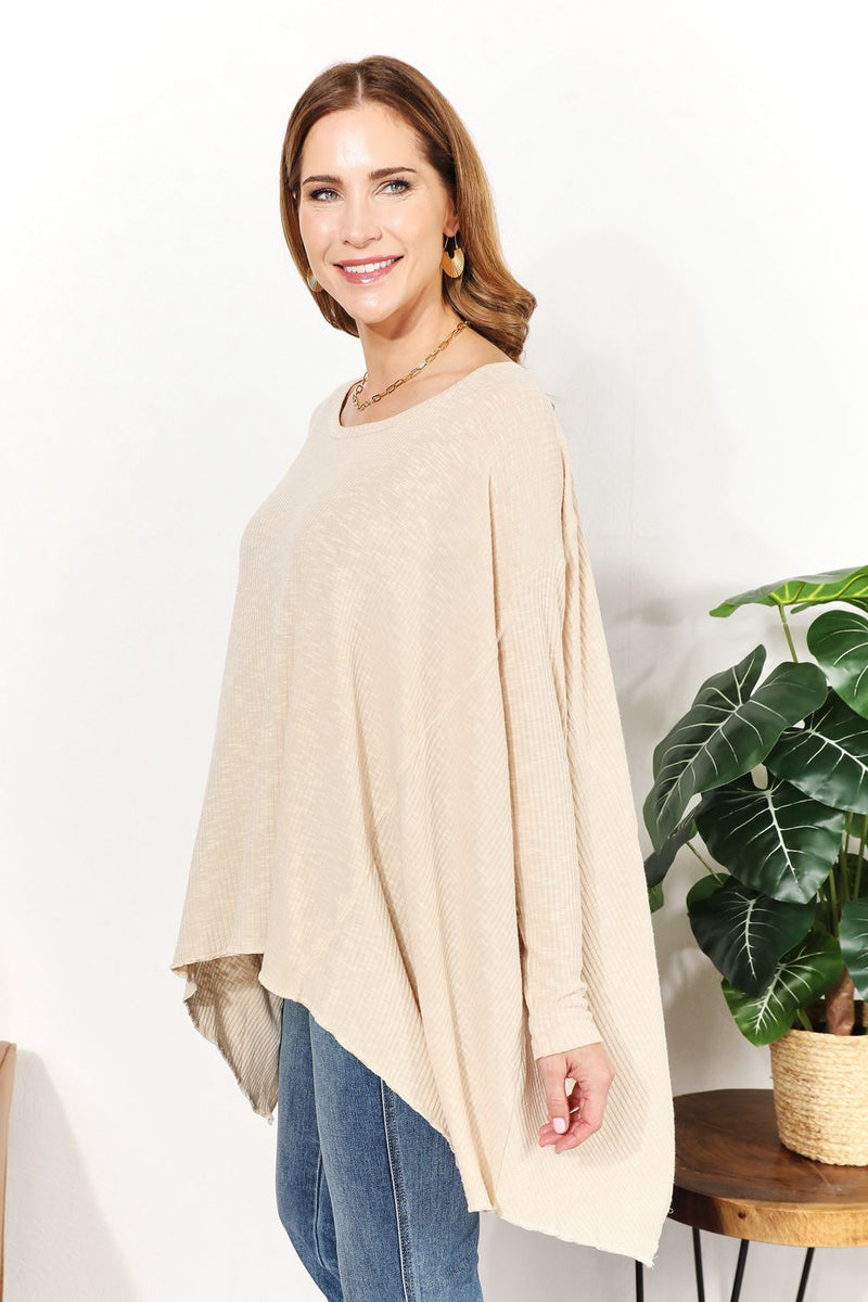 HEYSON Oversized Super Soft Ribbed Top