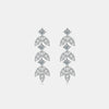 925 Sterling Silver Moissanite Leaf Earrings