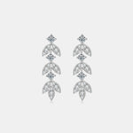 925 Sterling Silver Moissanite Leaf Earrings