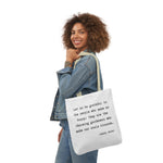 Let Us Be Grateful- Proust Canvas Tote Bag, 3-Color Strap Options