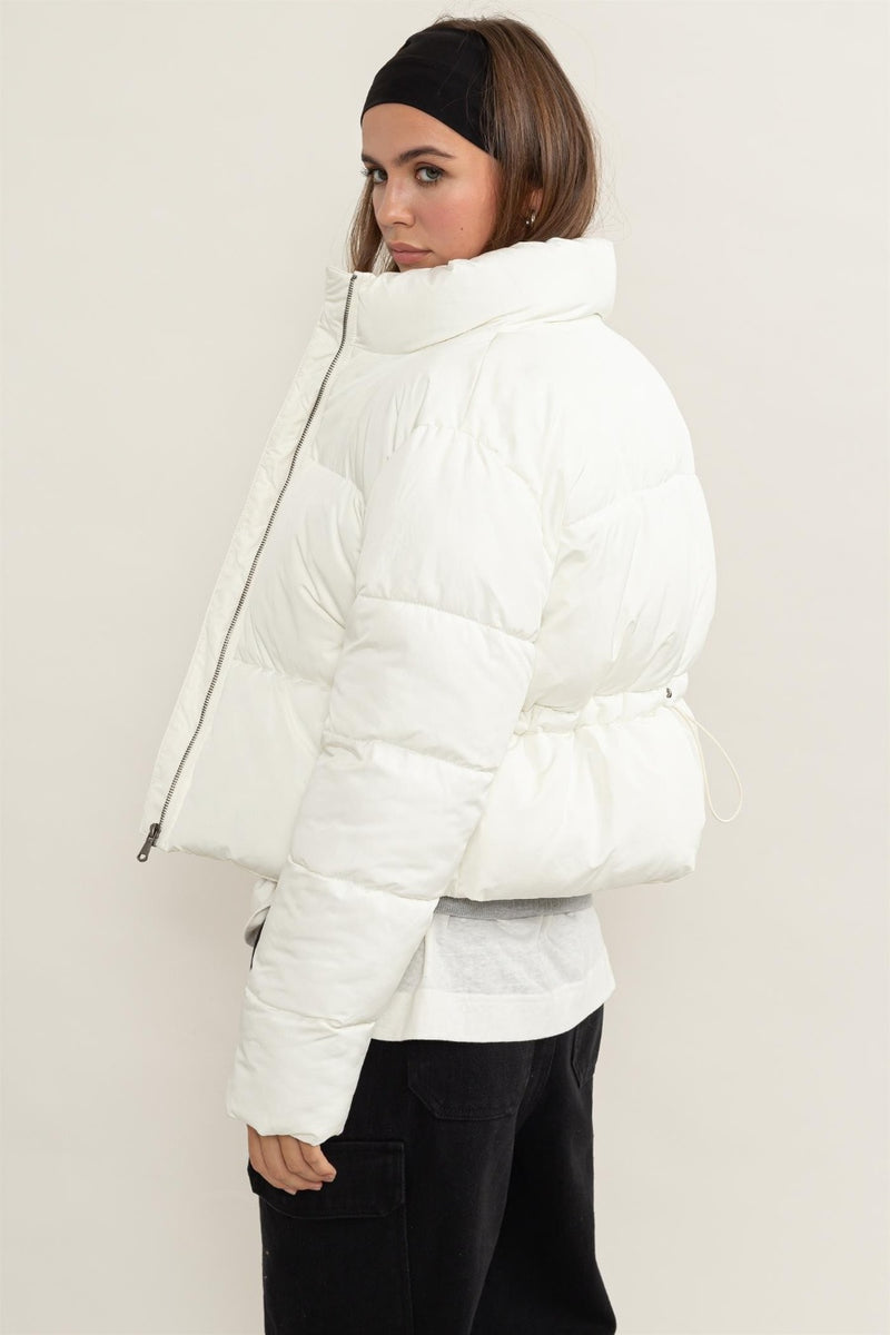 HYFVE Quilted Back Drawstring Puffer Jacket