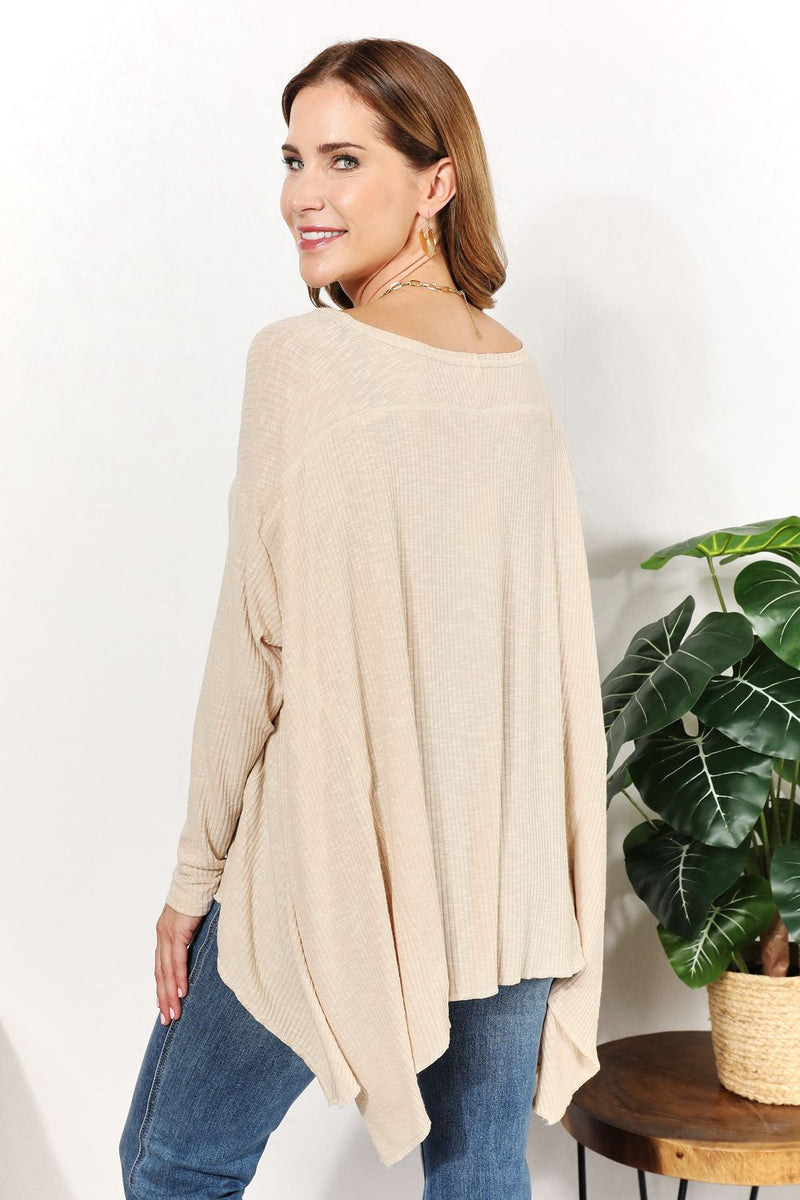 HEYSON Oversized Super Soft Ribbed Top