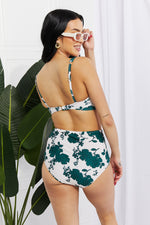 Marina West Swim Take A Dip Twist High-Rise Bikini in Forest