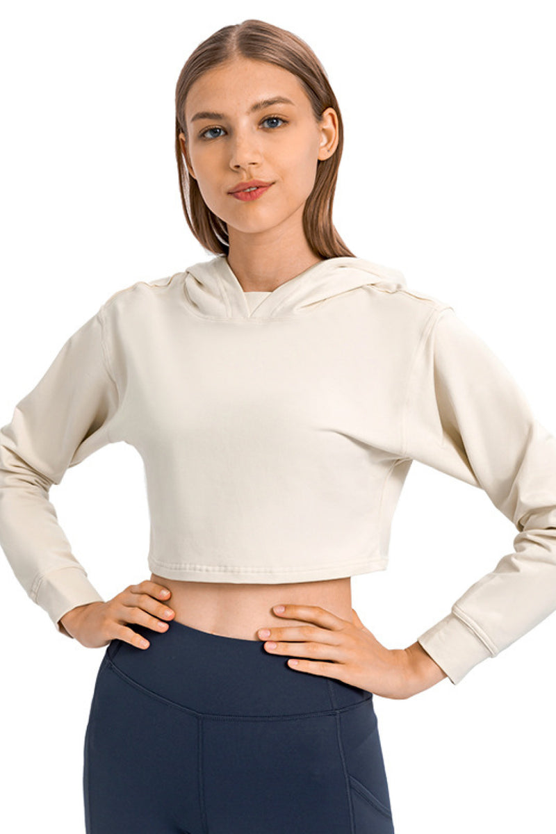 Long Sleeve Crop Hoodie