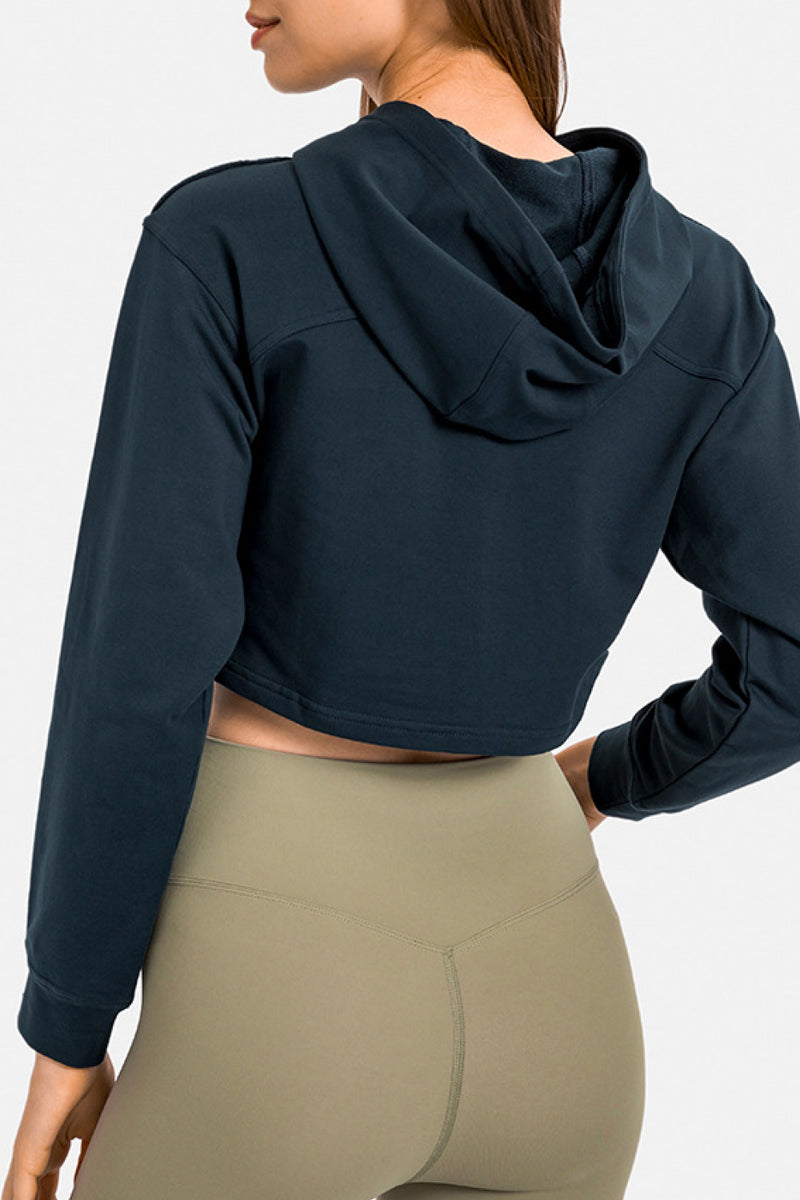 Long Sleeve Crop Hoodie